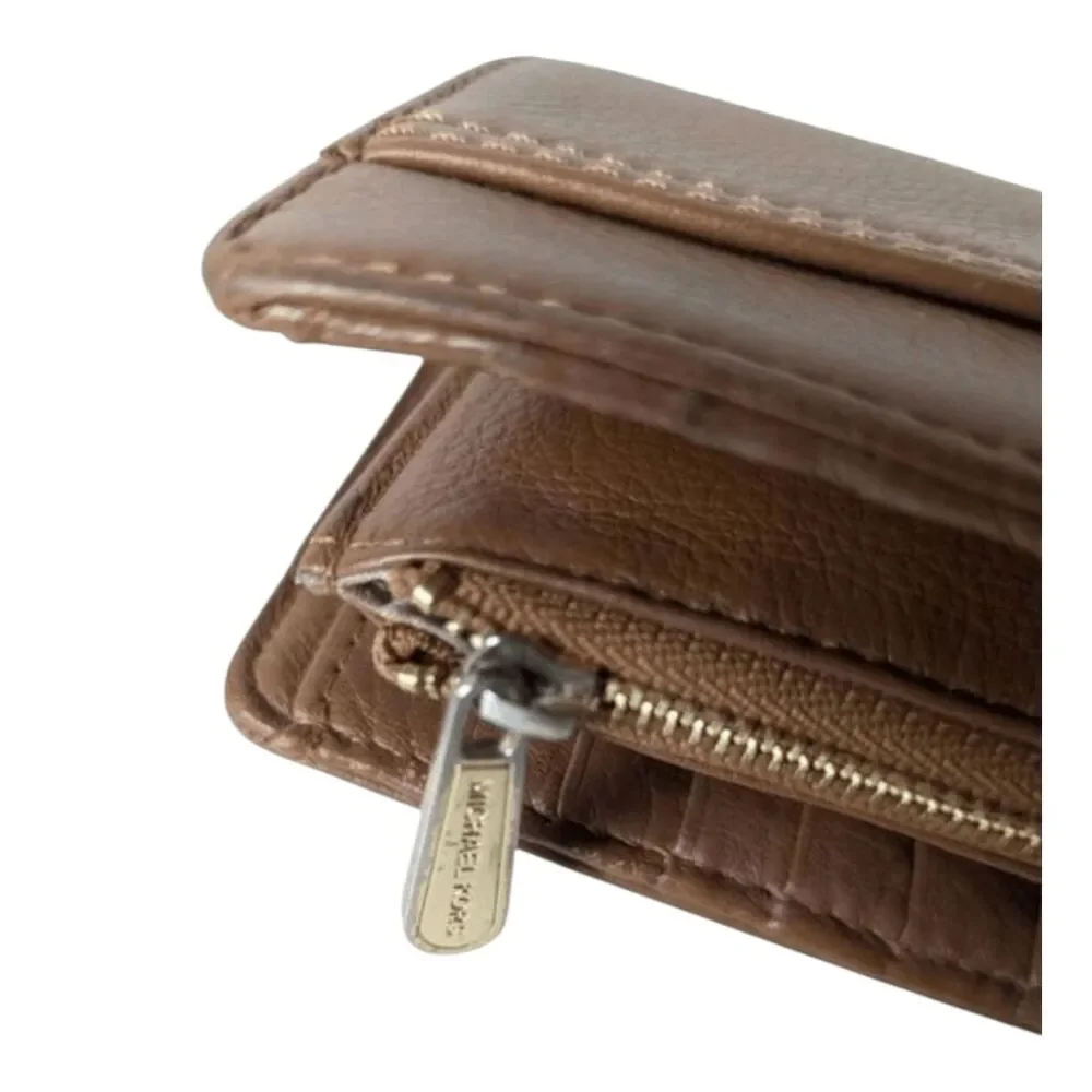 MICHAEL KORS Saratoga Camel Leather Wallet